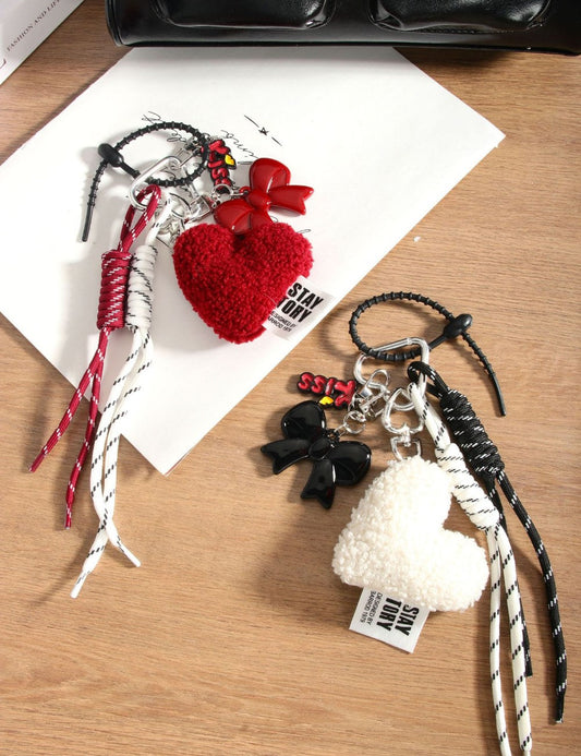Simple Love Bow Keychain Bag Charms