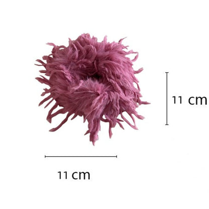 Soft Long Fuzzy Fluffy Fur Hair Tie