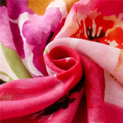 Colorful Cotton Linen Vacation Beach Scarf