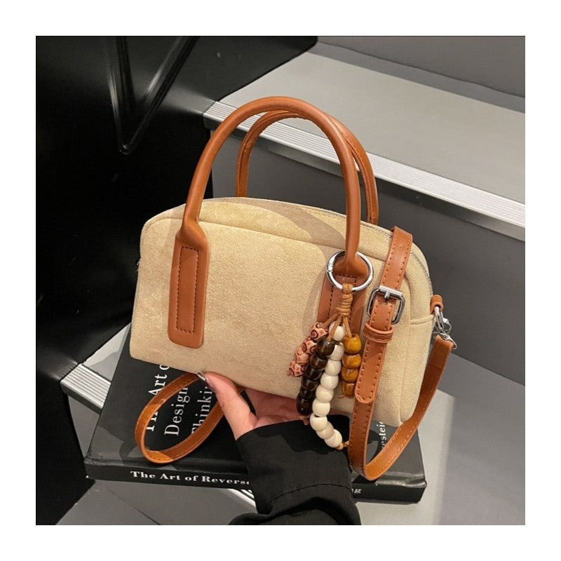 Vintage Crossbody Satchel With Charm