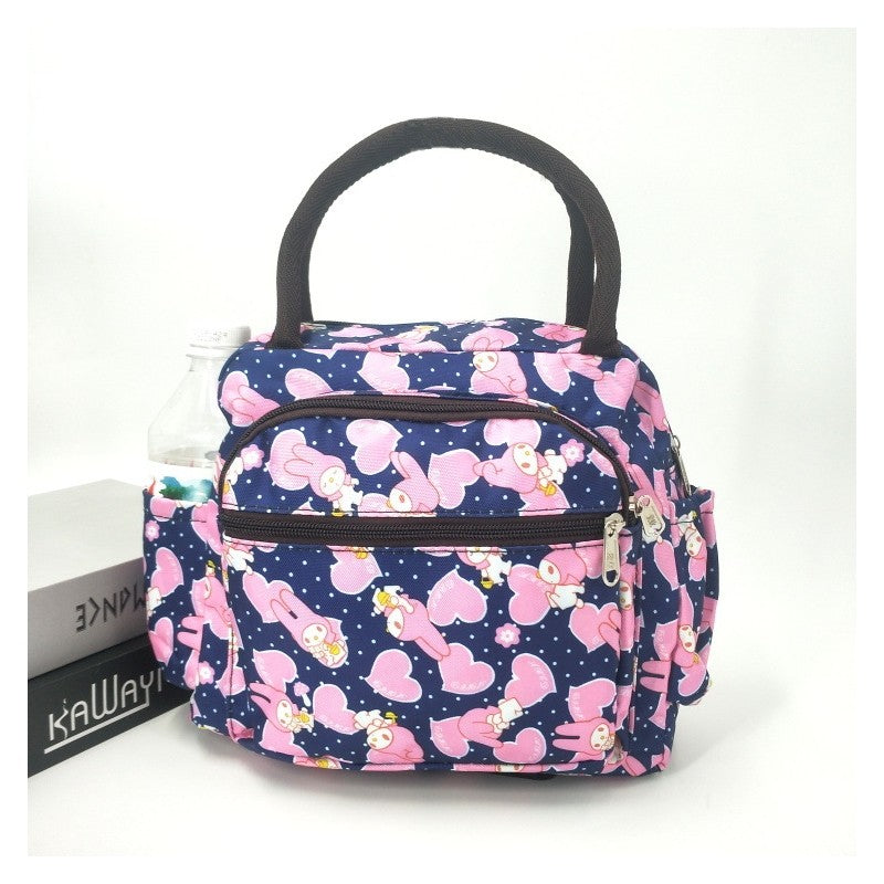 Pink Rabbit Polka Dot Striped Paige Lily Elephant Bento Bag Lunch Box Bag