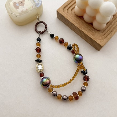 Colorful Sparking Crystal Beaded Phone Charm