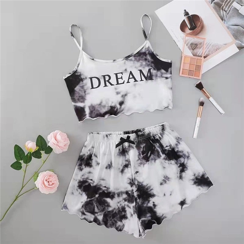 Floral Cami Shorts Set - Home Loungewear