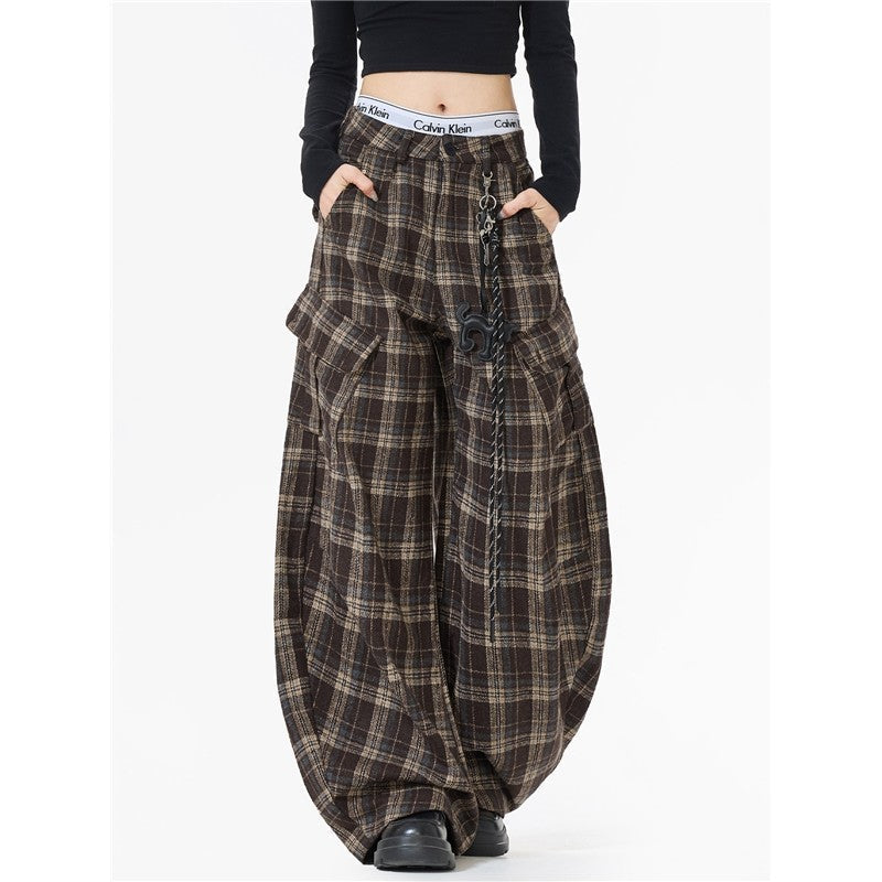 Unisex Cartoon Pendant Plaid Floor-Length Scimitar