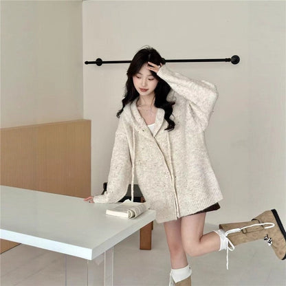 Hooded Knit Cardigan