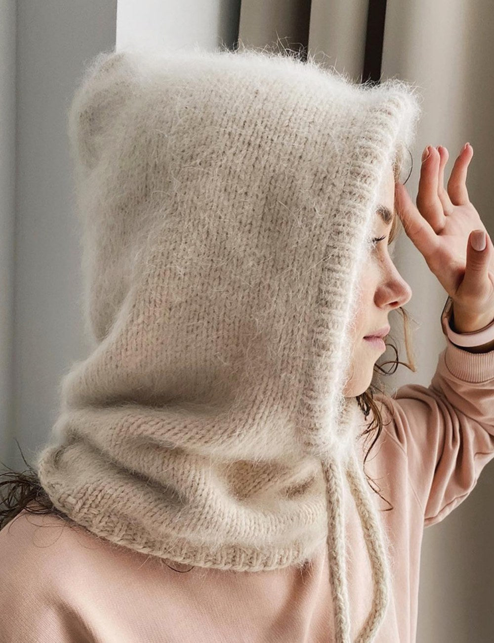 Solid Color Simple Sweet Plushed Hat Scarve