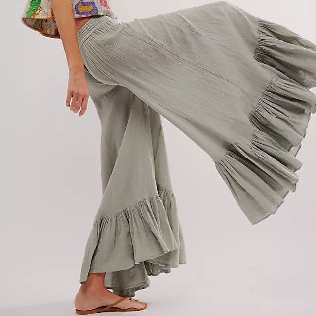 Flare Low Waist Wide Leg Pants