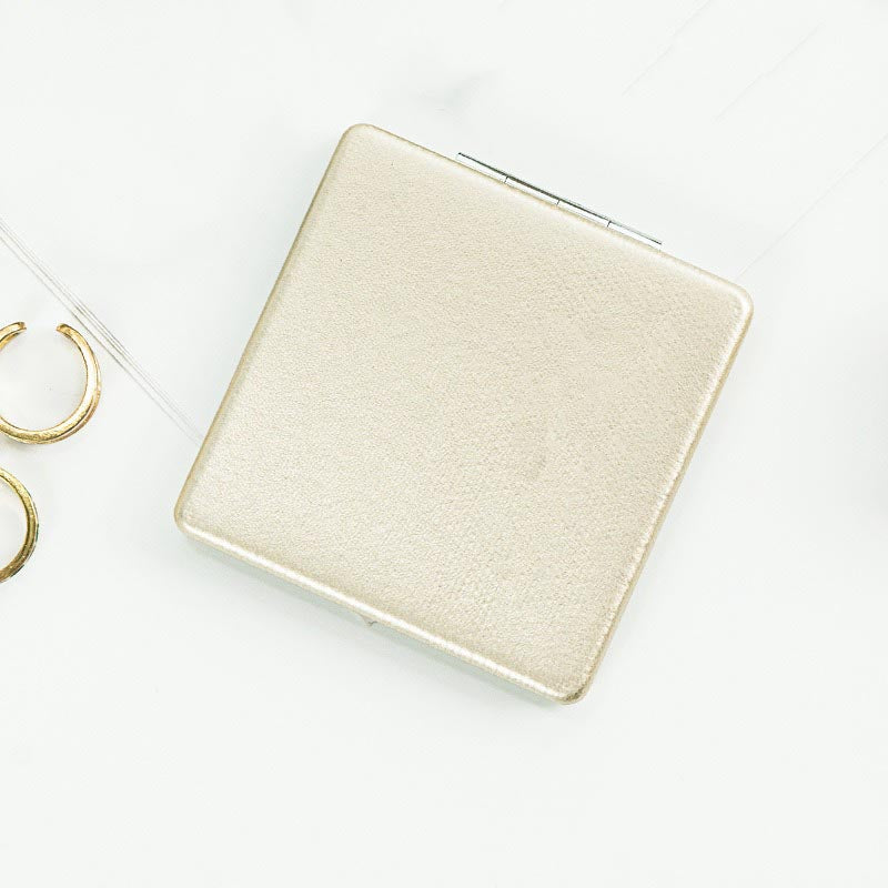 Mini Foldable PU Leather Makeup Mirror