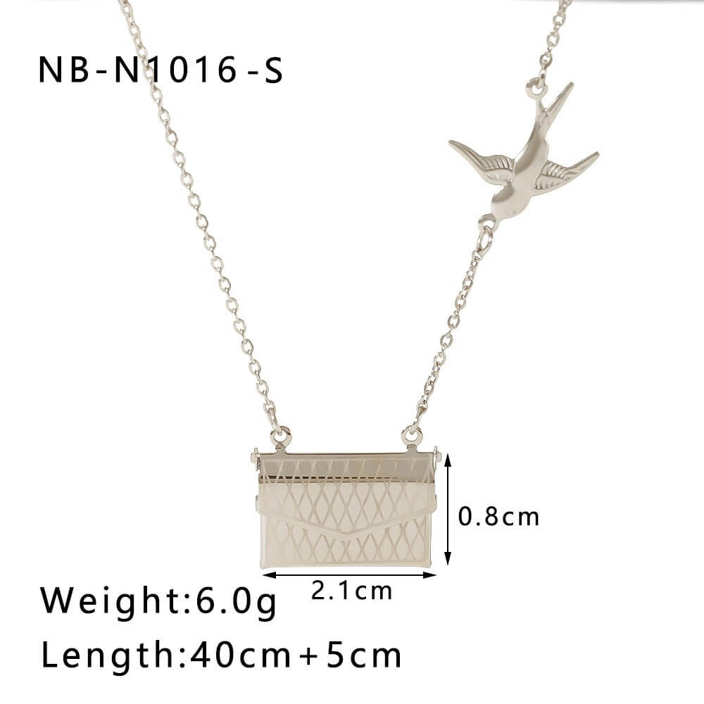 Simple Zircon Pendant Chain Necklace