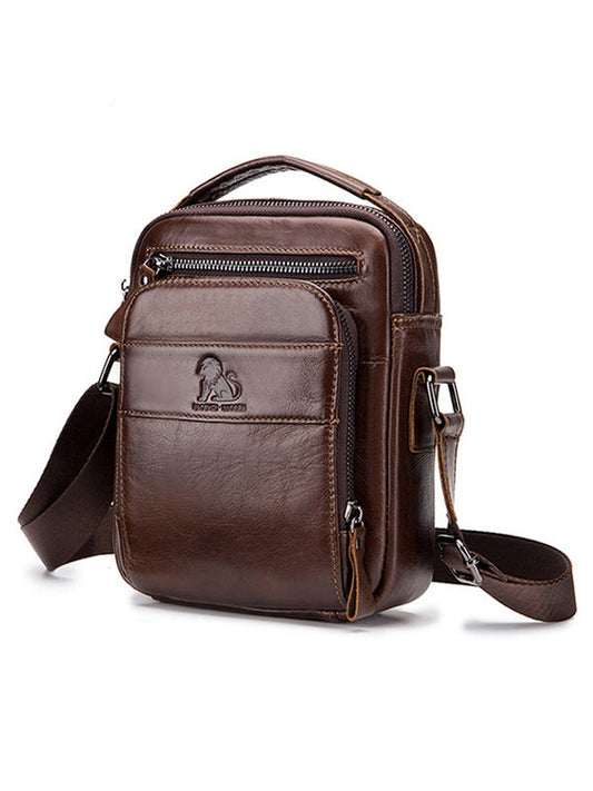 Men Business Zipper Multi-layer Pocket Crossbody Bag