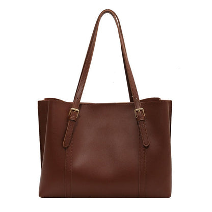 Large Capacity PU Leather Handbag Tote Shoulder Bag