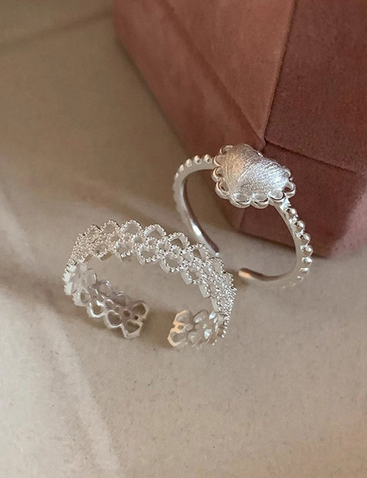 Sweet Lace Love Layered Rings