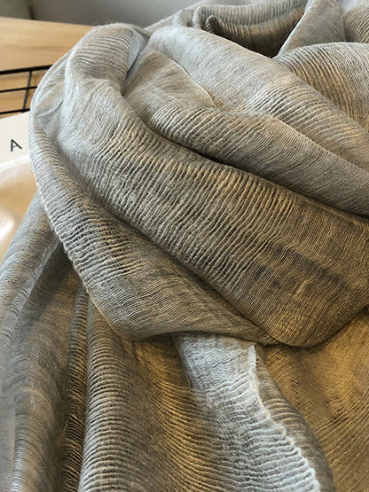 Silk Solid Vintage See-Through Fashion Scarf