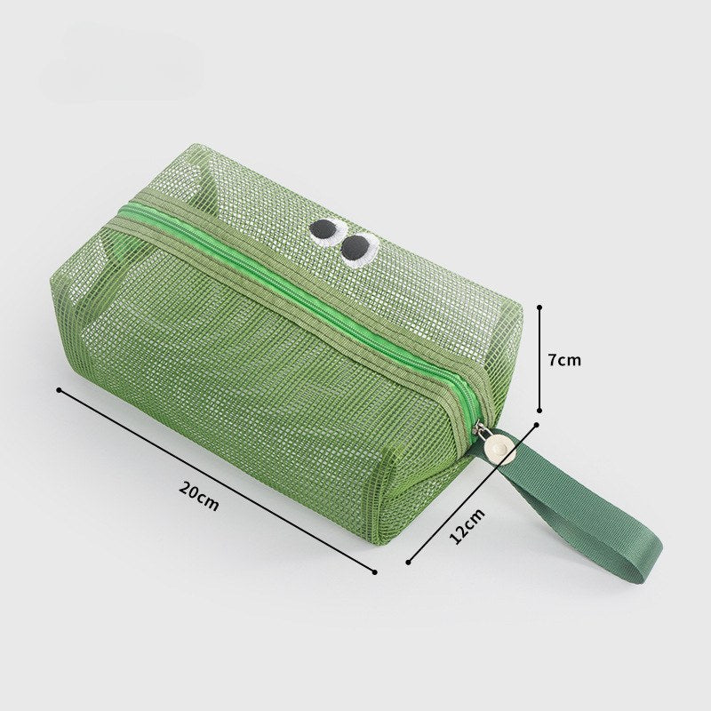 Cute Eyes Simple Portable Mesh Handbags