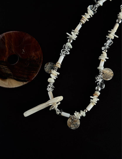 Beach Style Irregular Shell Beaded Necklace