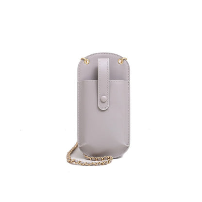 Cute Small PU Leather Chain One Shoulder Cell Phone Crossbody Bag