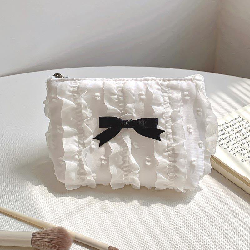 Cute Lace Bow Knot Makeup Bag