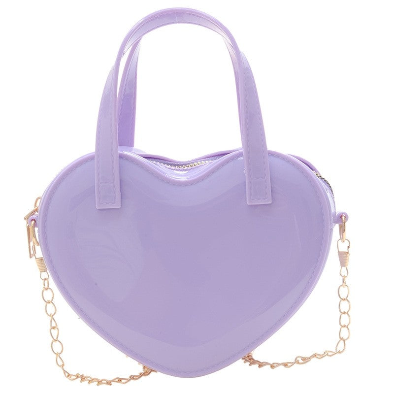Candy Color Heart Shape Mini Handbag