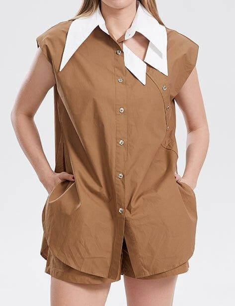 Sleeveless Shirts and Shorts Sets