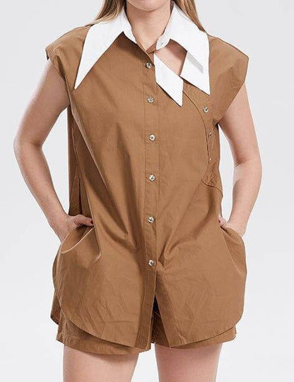 Sleeveless Shirts and Shorts Sets
