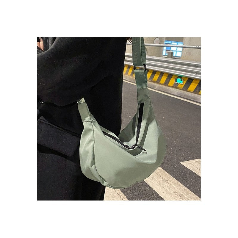 Causal Solid Color Oxford Crossbody Bag