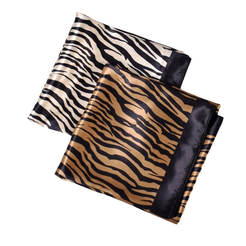 Satin Zebra Square Scarf
