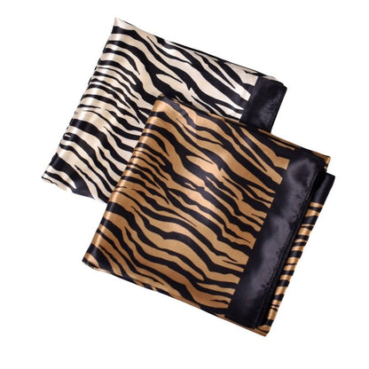 Satin Zebra Square Scarf