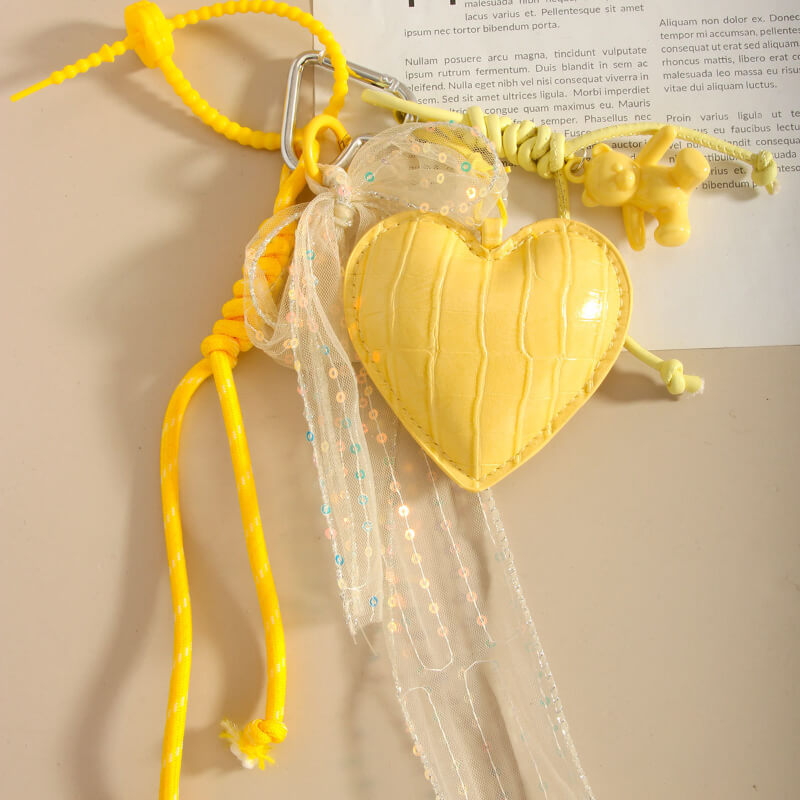 Cute Bear Braided Keychain Bag Charm