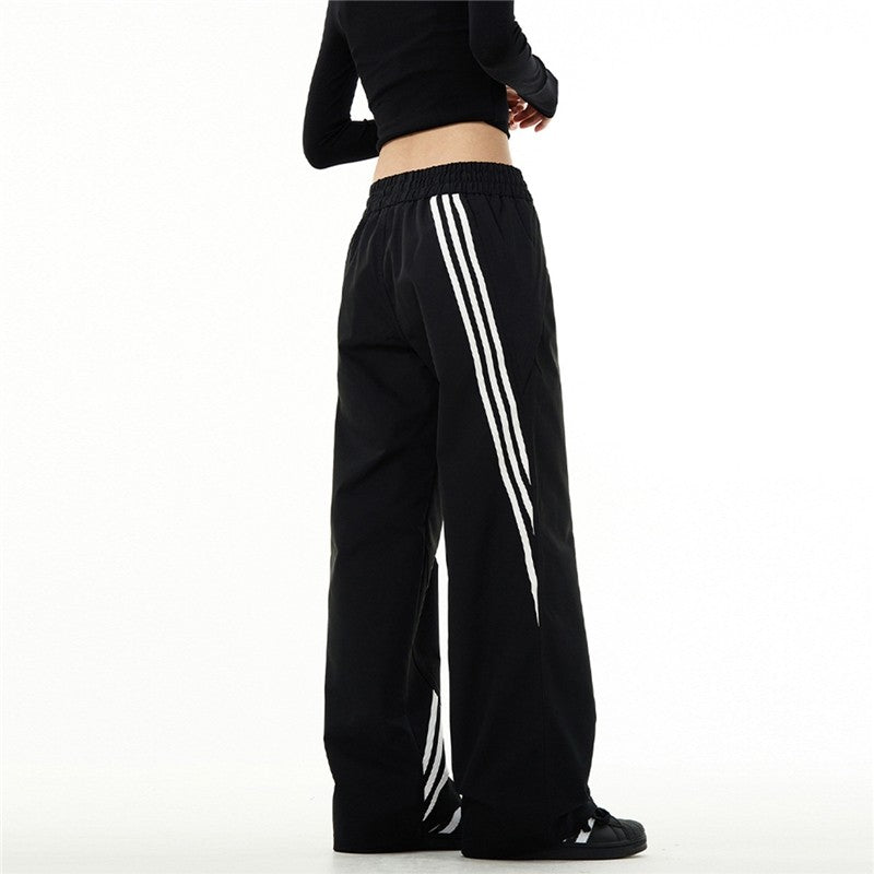 Draped American Striped Sport Pants