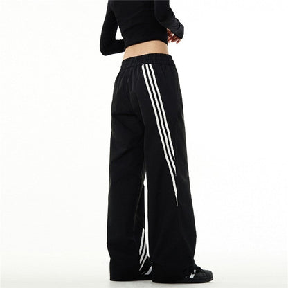 Draped American Striped Sport Pants