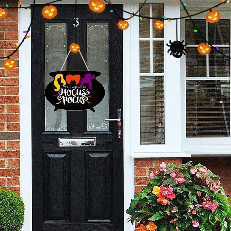 Halloween Wooden Door Sign Hanging Decoration
