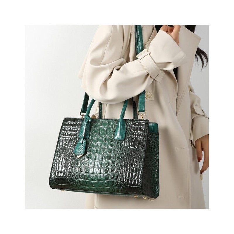 Large Capacity PU Leather Handbag Tote Shoulder Bag