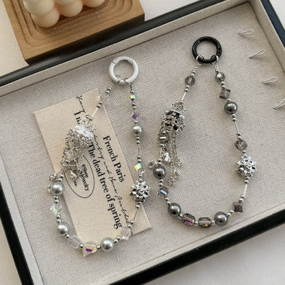 Minimalist Crystal Tassel Keychain Bag Charm