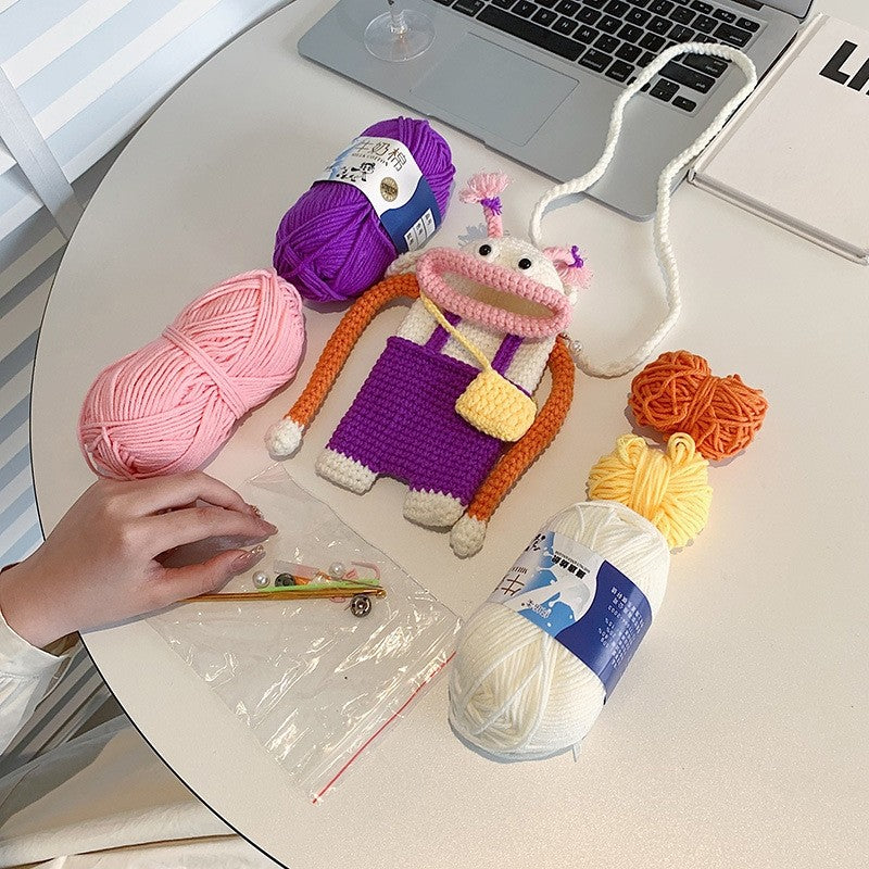 Cute Cartoon Knitted Crossbody Bag