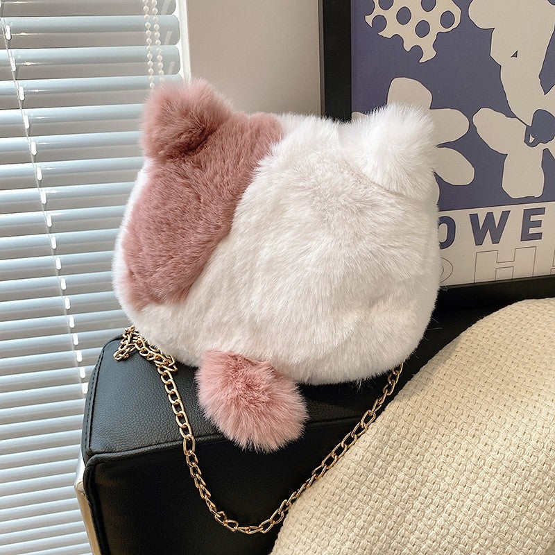 Cartoon Cute All-Match Plush One-Shoulder Diagonal Bag