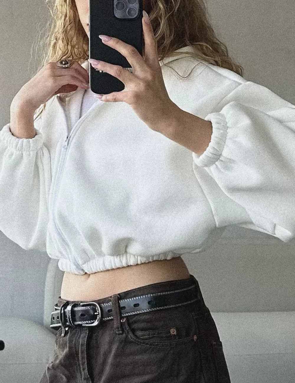 Casual Long Sleeve Solid Color Hoodie Sweatshirt