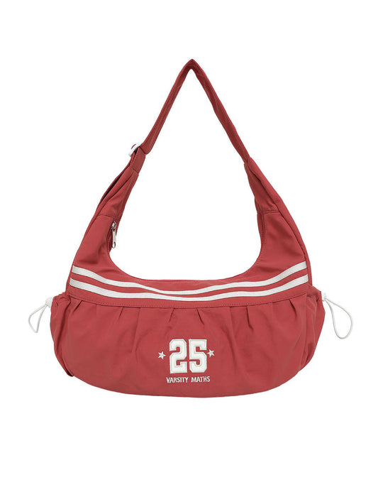 Simple Solid Color Print Portable Crossbody Bag