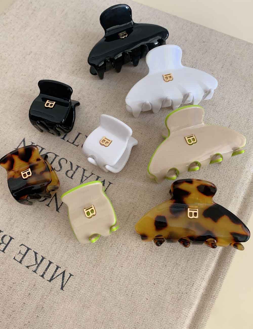 Simple Letter Acetate Hair Claw Clip