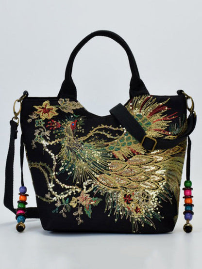 Peacock Embroidery Ethnic Bag