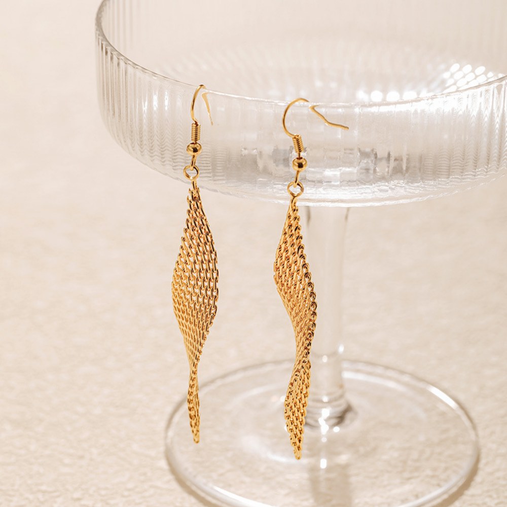 Tassel Hollow Out Long Drop Earrings