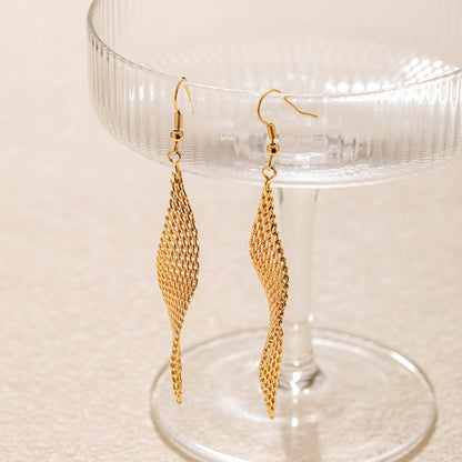 Tassel Hollow Out Long Drop Earrings