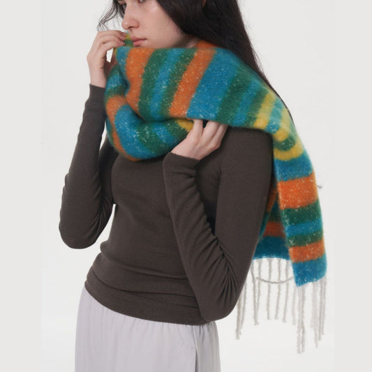 2+ Colorful Rinbow Tassel Scarves
