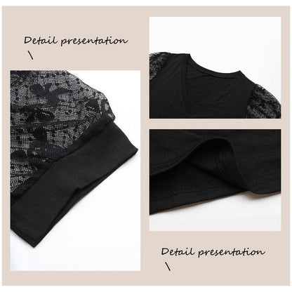 Short-Sleeve V-Neck Solid Color Blouse