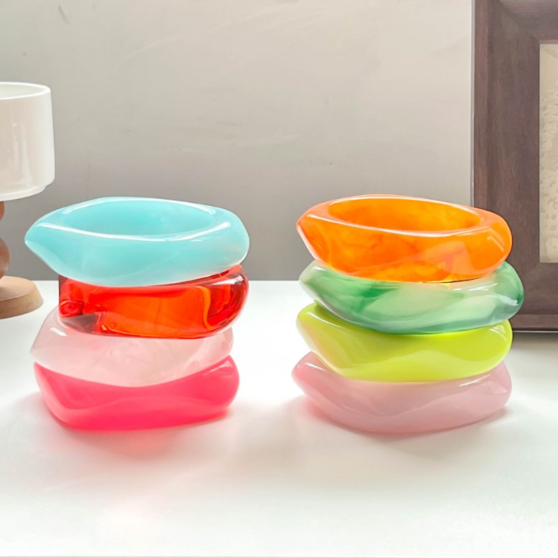 Candy Color Irregular Acrylic Bracelets