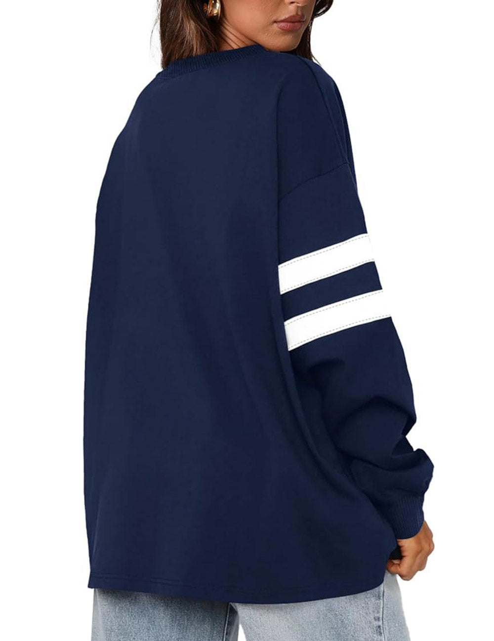 Oversize Splicing Casual Pullover Sweatshirt