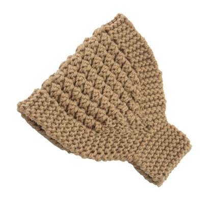 Solid Color Knitted Warm Ear Protection Beanie