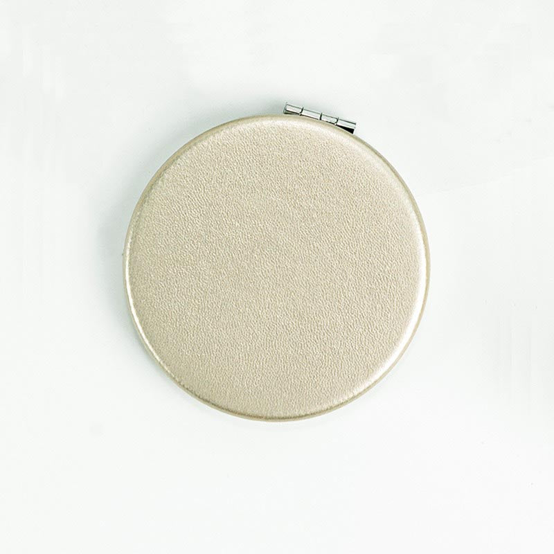Mini Foldable PU Leather Makeup Mirror