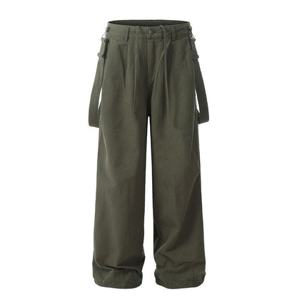 Detachable Strap Lantern Cargo Pants