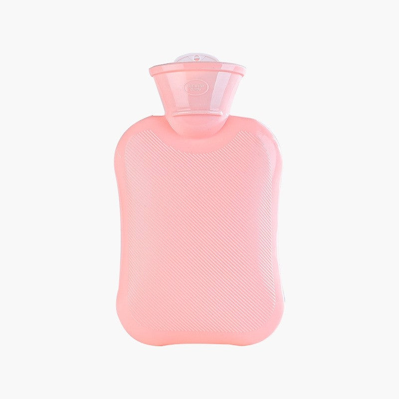 Solid Color Simple Striped Hot Water Bag