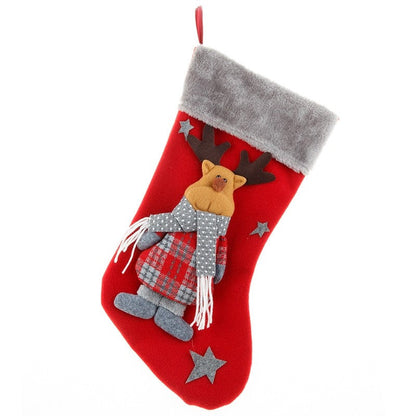 New Faceless Old Man Christmas Socks Christmas Decorations Forester Dolls Red Socks Gift Bag